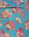 Floral contrasté bleu