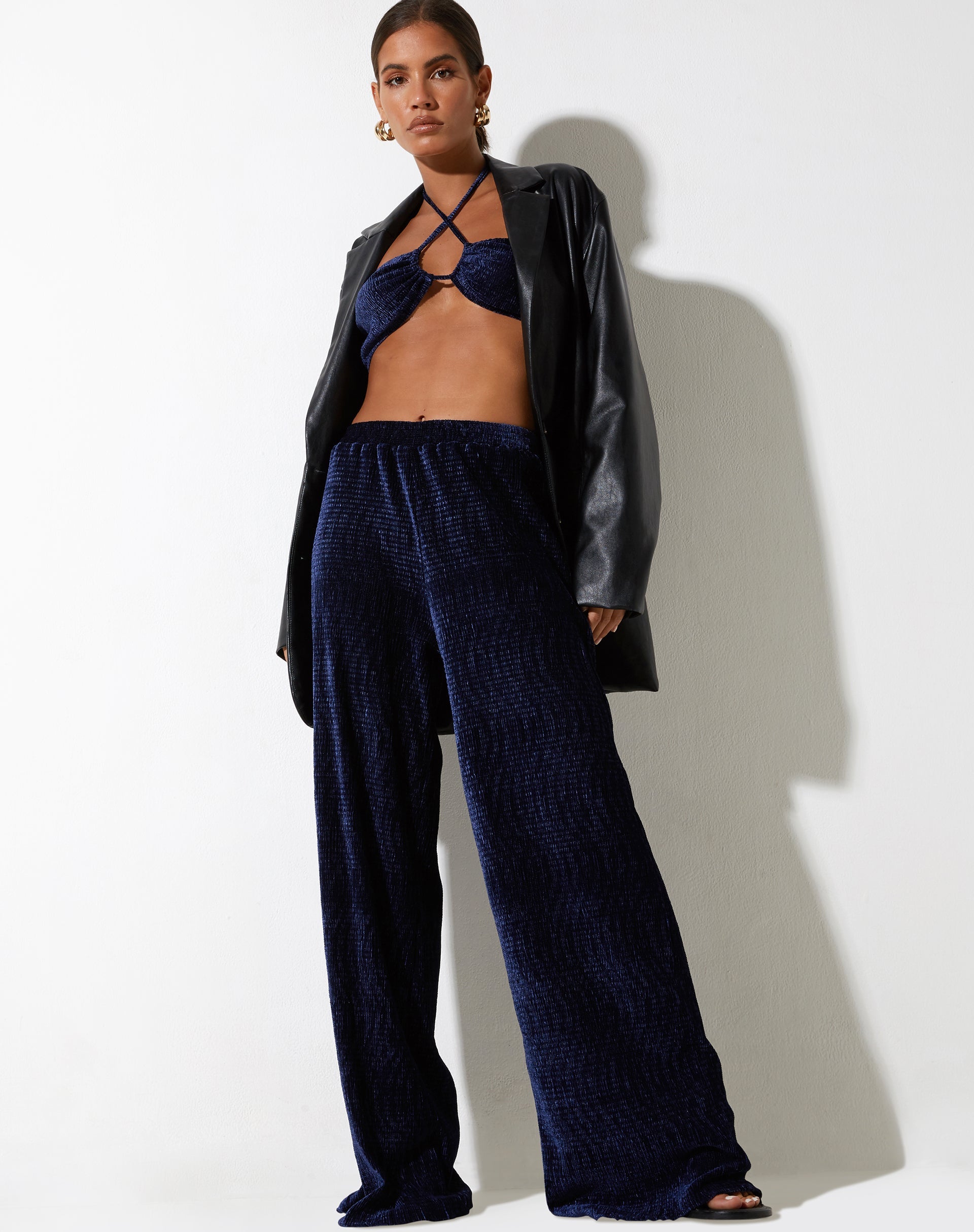 image de Obeli Trouser in Velvet Navy