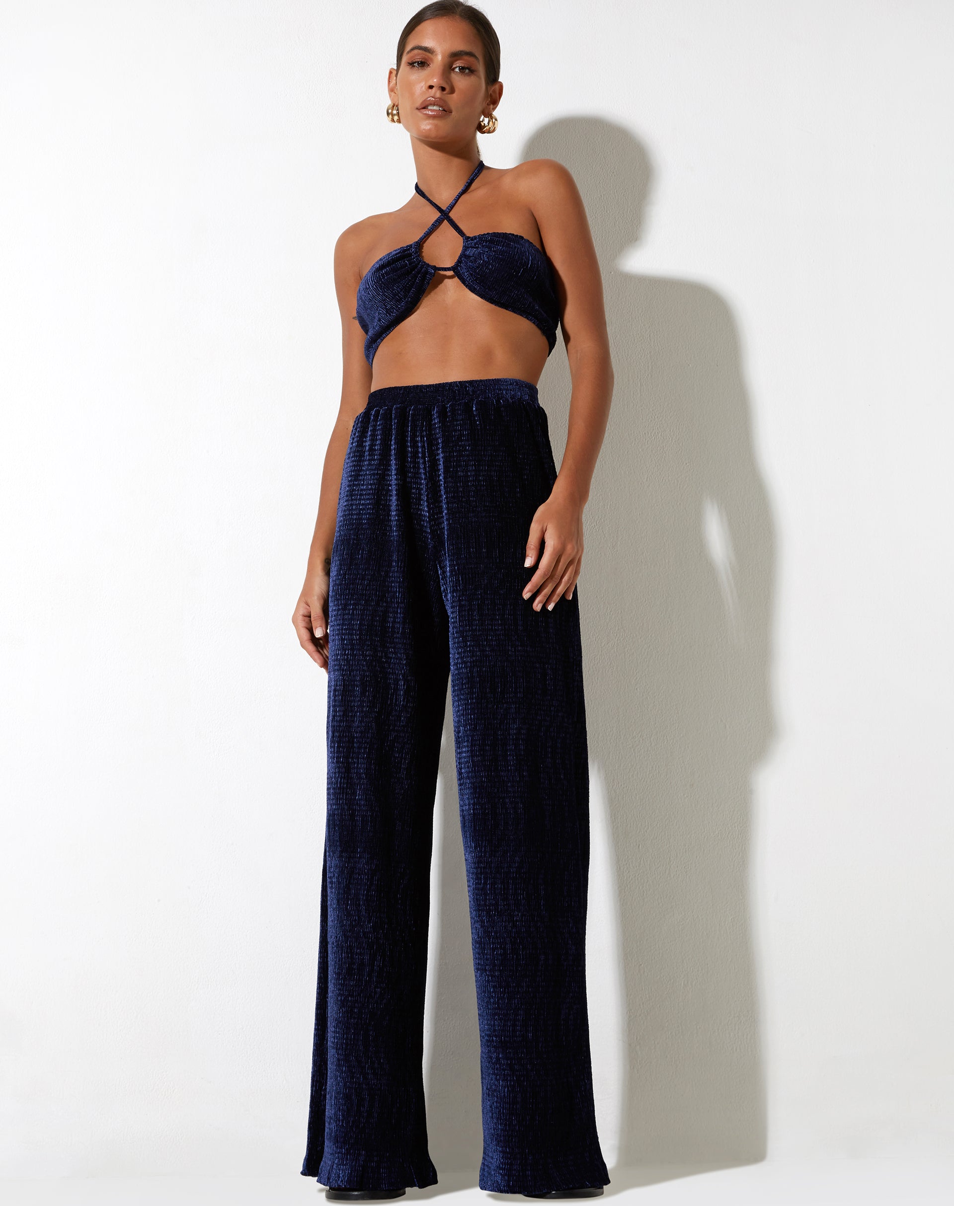 image de Yessa Crop Top in Velvet Navy