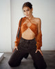 IMAGE DE Yessa Crop Top en velours rouille