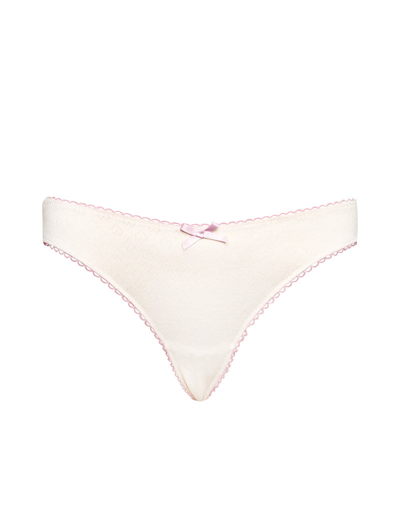 Image de Yinis Knicker in Pointelle Ivory with Bow