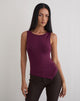 Image of Ymir Vest Top in Rayon Jersey Deep Purple