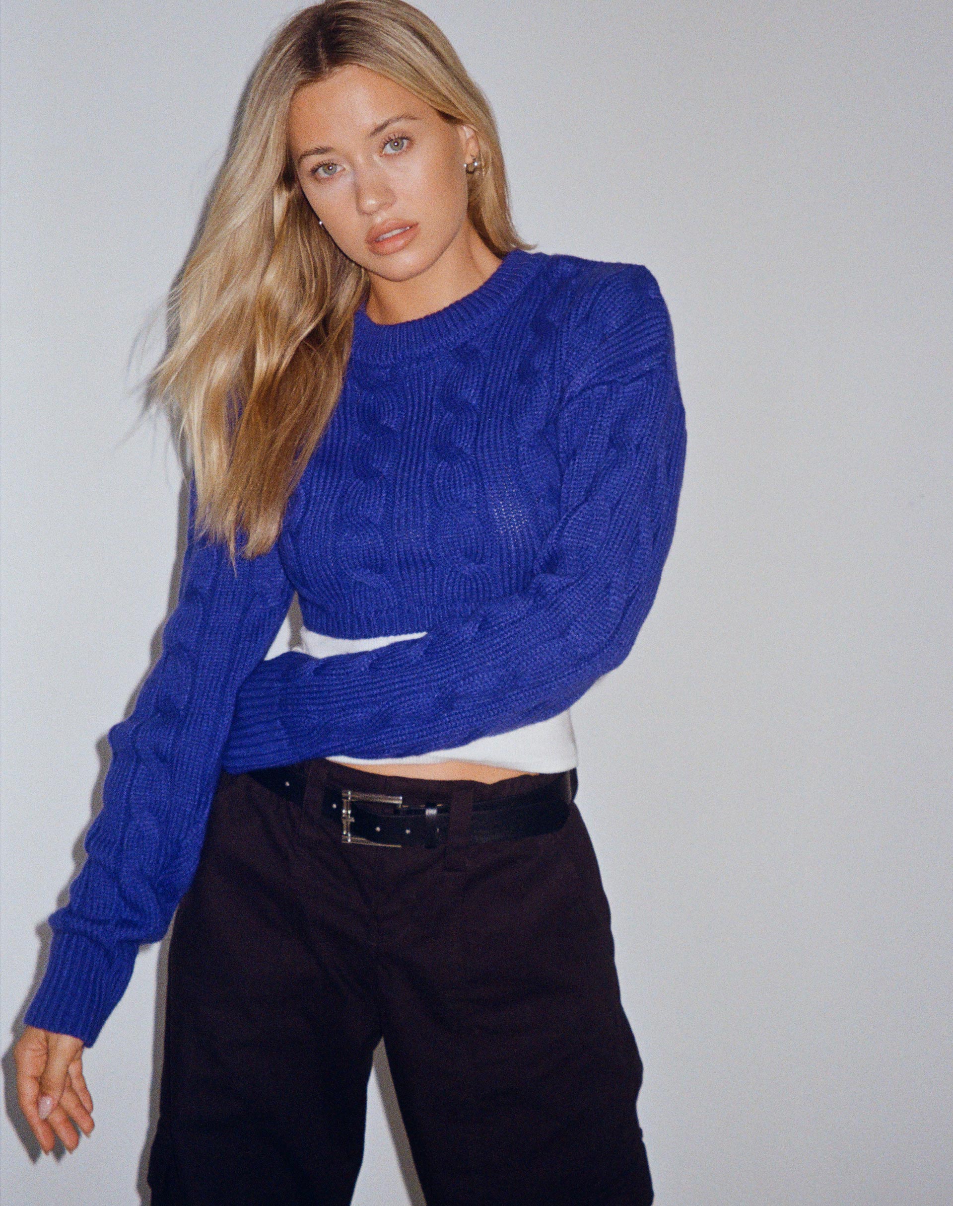 Image de Yolanda Jumper en tricot en cobalt