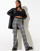 Image de Yuana Trouser in Optic Monochrome Square Black and White