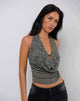 Image de Yukari Plunge Top in Jacquard Knit Green