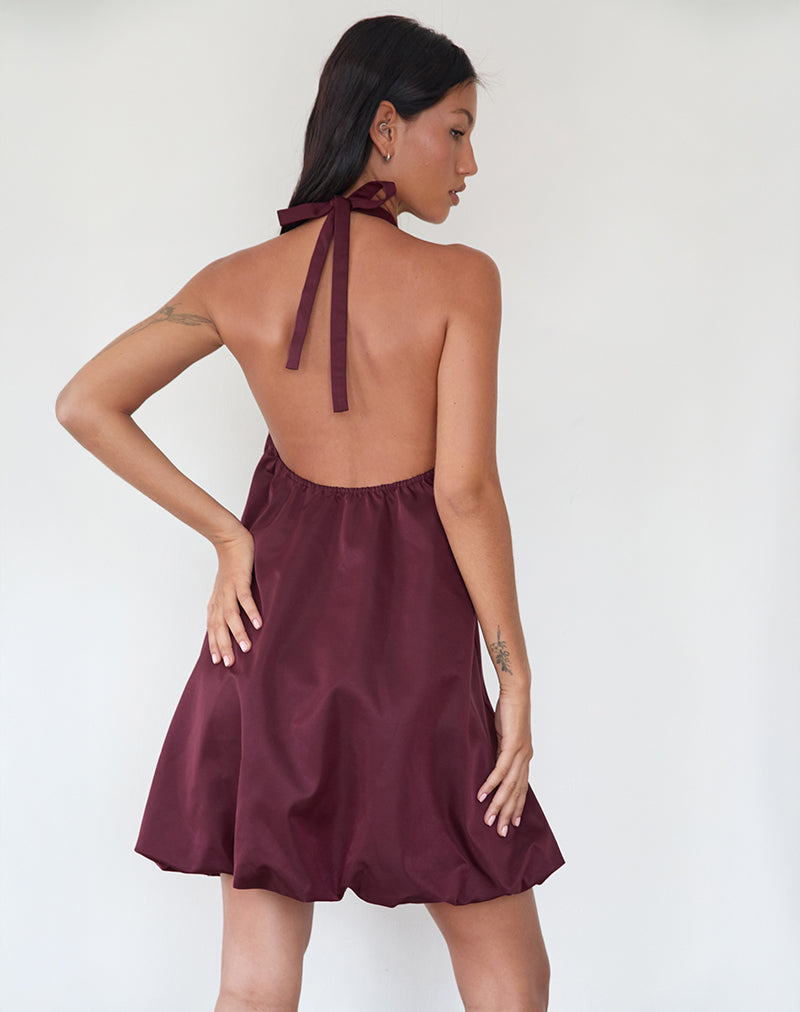 Mini robe bouffante Yusna, baie foncée