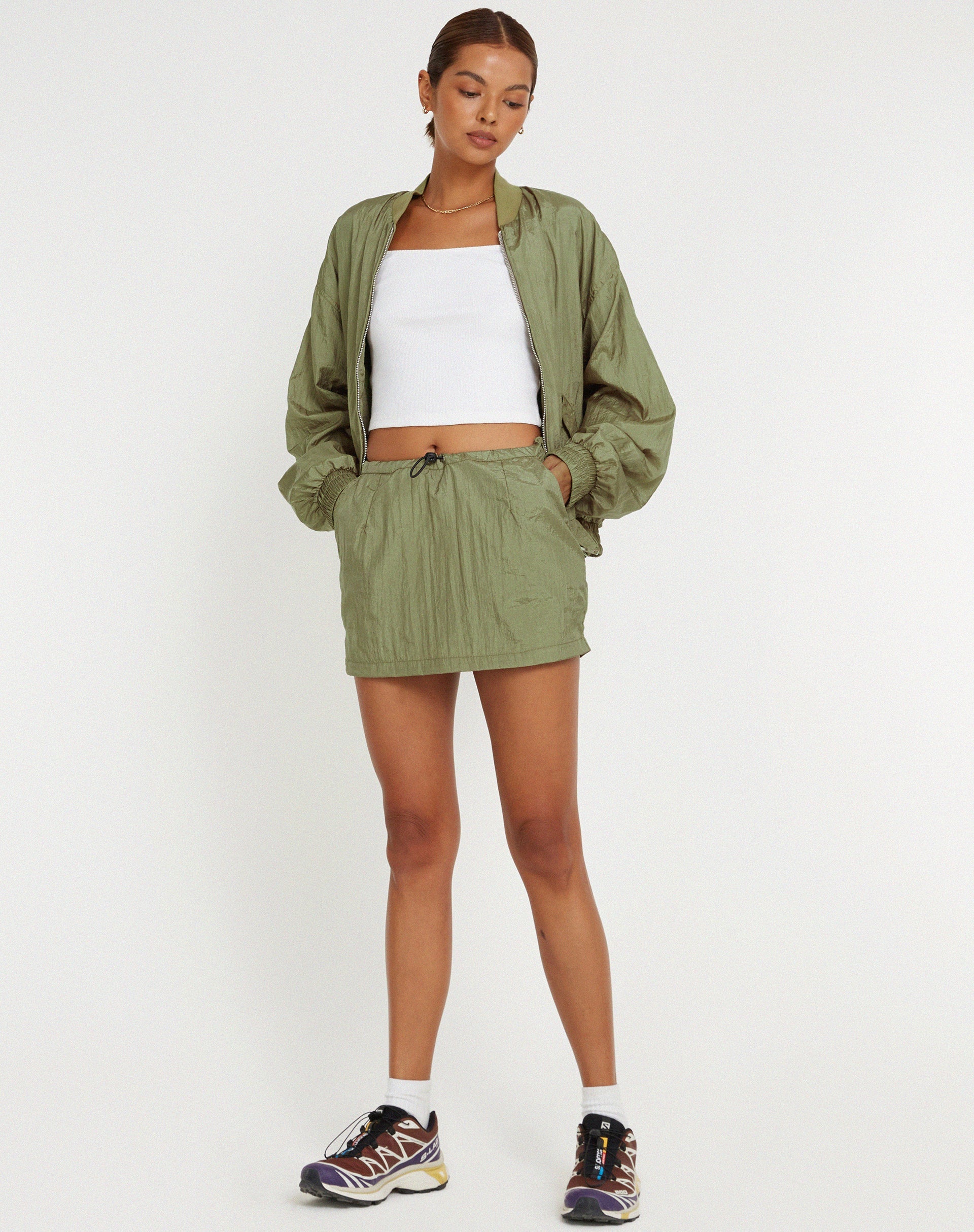 Image de Yuu Shell Jacket in Silver Green