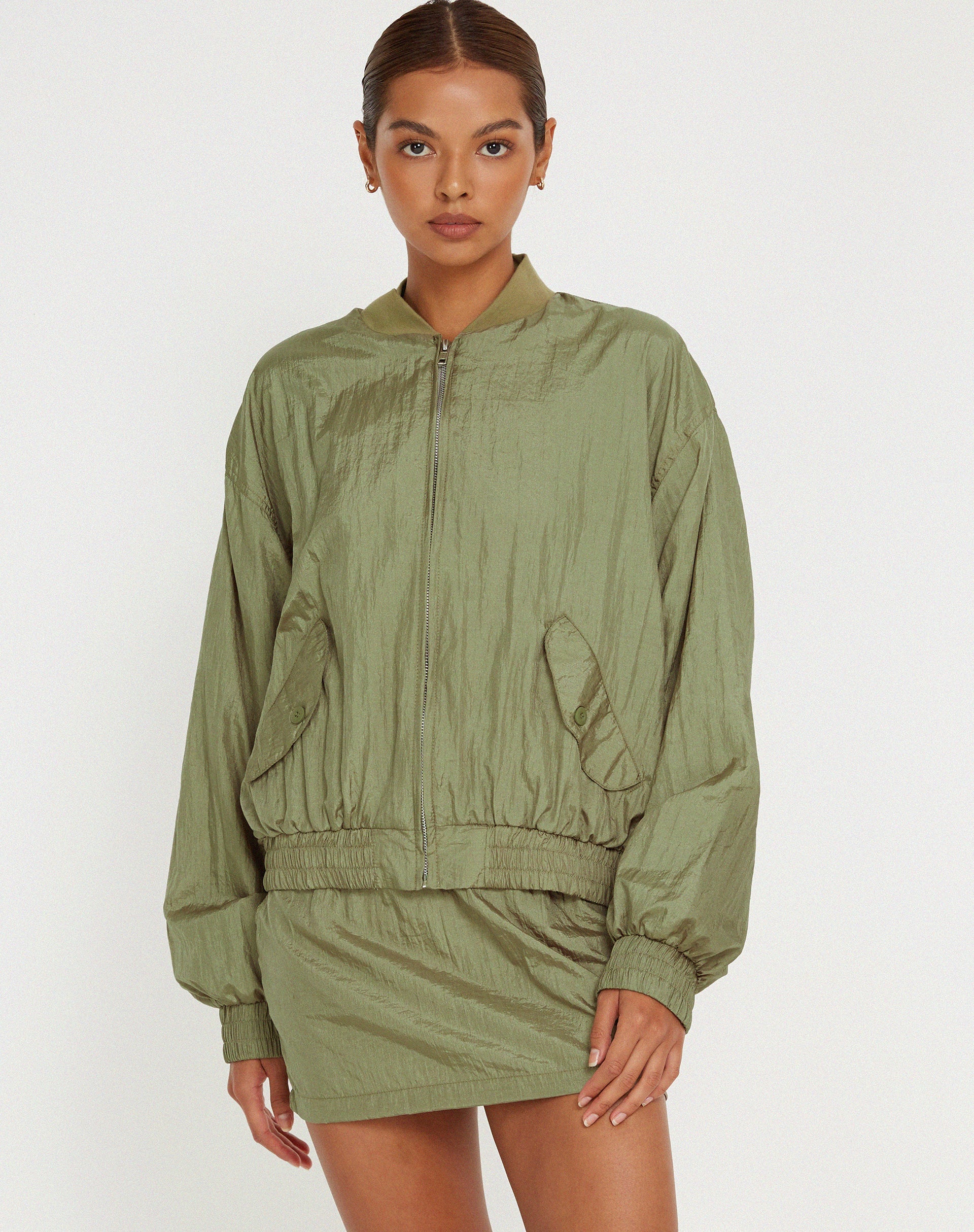 Image de Yuu Shell Jacket in Silver Green