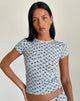 Image du tee-shirt Zagy à rayures florales