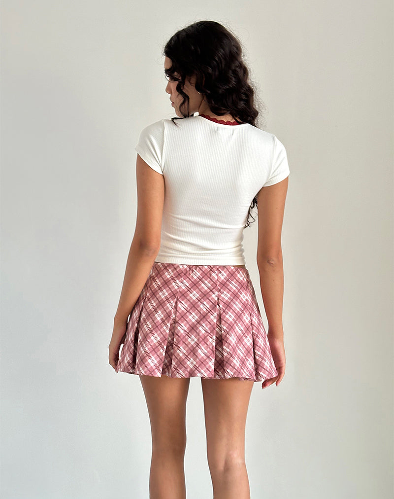 Image de Zagy Tee in Off White with Strawberry Pot Print (T-shirt Zagy en blanc cassé avec impression de pots de fraises)