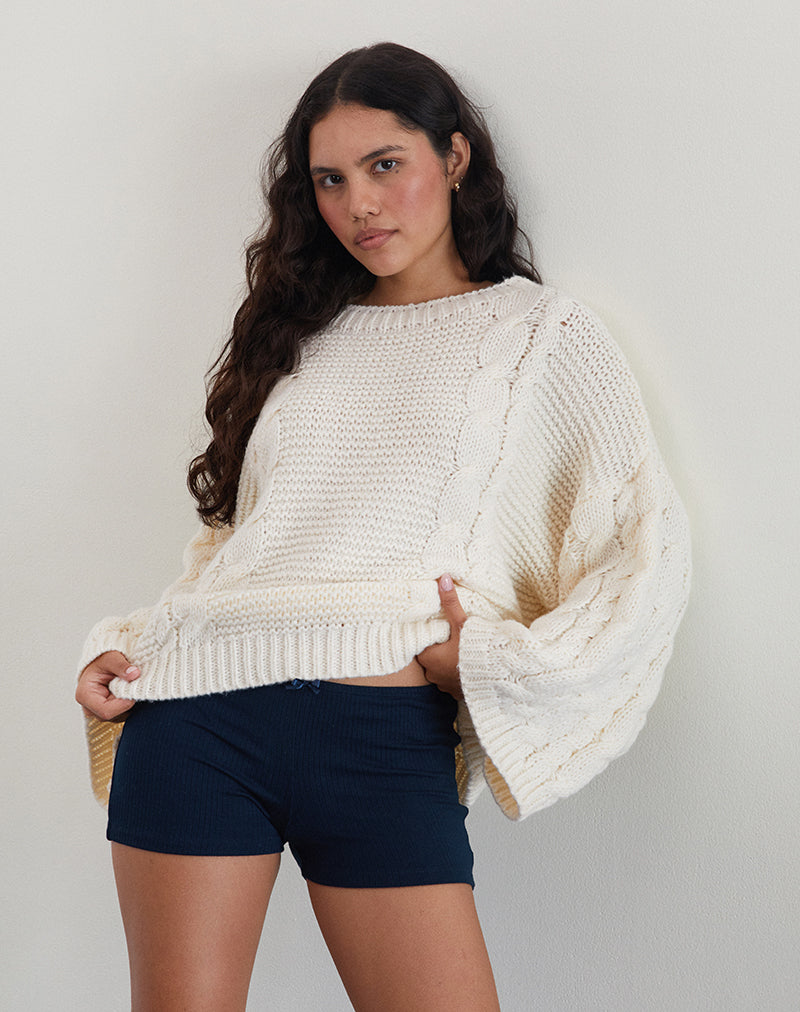 Ritulia Micro Short côtelé en bleu marine