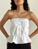 Image de Zar Ribbon Tube Top in White
