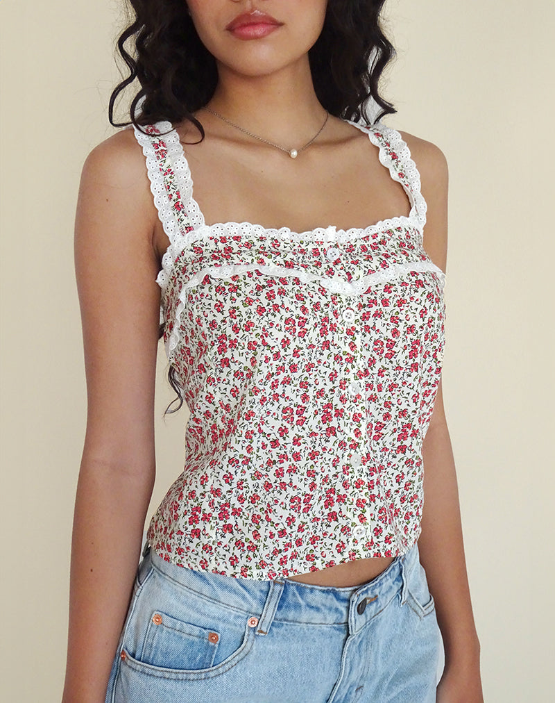 Image de Zarinata Cami Top in Pretty Ditsy
