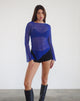 Image de Zartina Top in Sheer Texture Blue