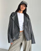 Image de Zebbie Distressed PU Biker Jacket in Black