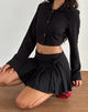Image de la mini-jupe plissée Zekira en noir