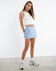 Image de MOTEL X JACQUIE Minijupe Zephyr en coton drill bleu