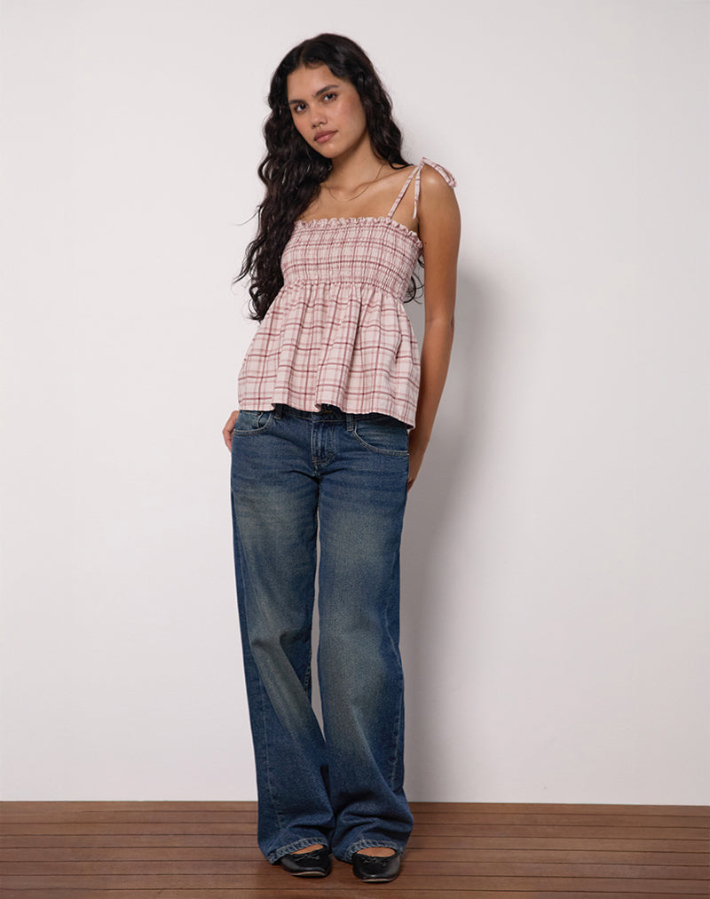 Image de Zerah Top in Basic Tartan Pink