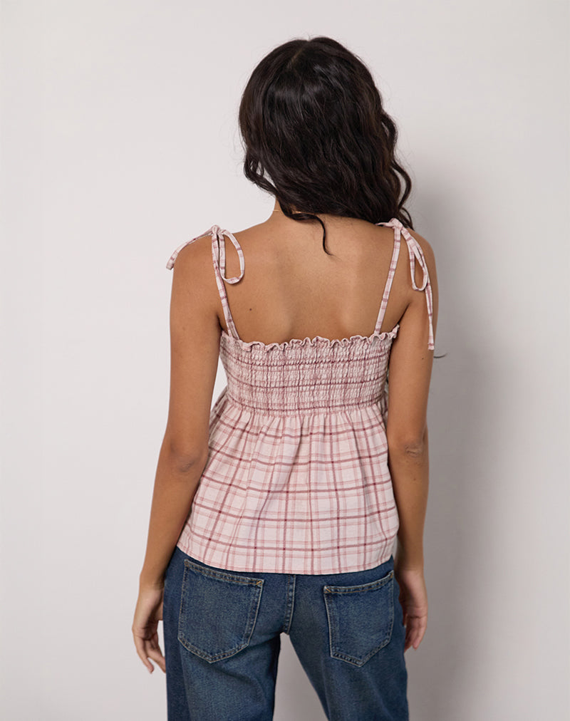 Image de Zerah Top in Basic Tartan Pink