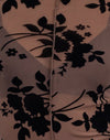 Flocage floral brun