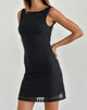 Image de la mini robe Zerrin en dentelle texturée Noir
