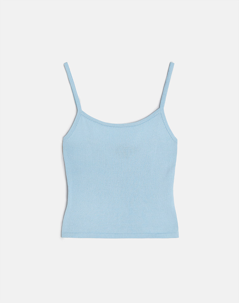 Image de Ziva Knit Cami Vest Top in Blue