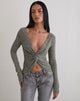 Image de Zoril Twist Top in Glitter Knit Khaki