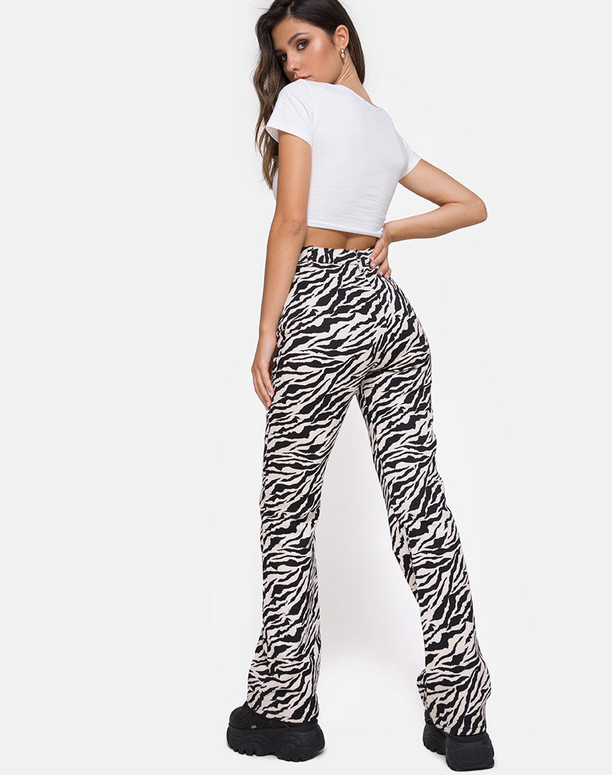 Image de Zoven Trouser in 90s Zebra Black and White