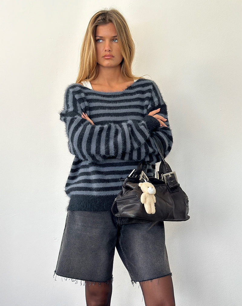 Image de Zuleika Jumper in Charcoal Stripe