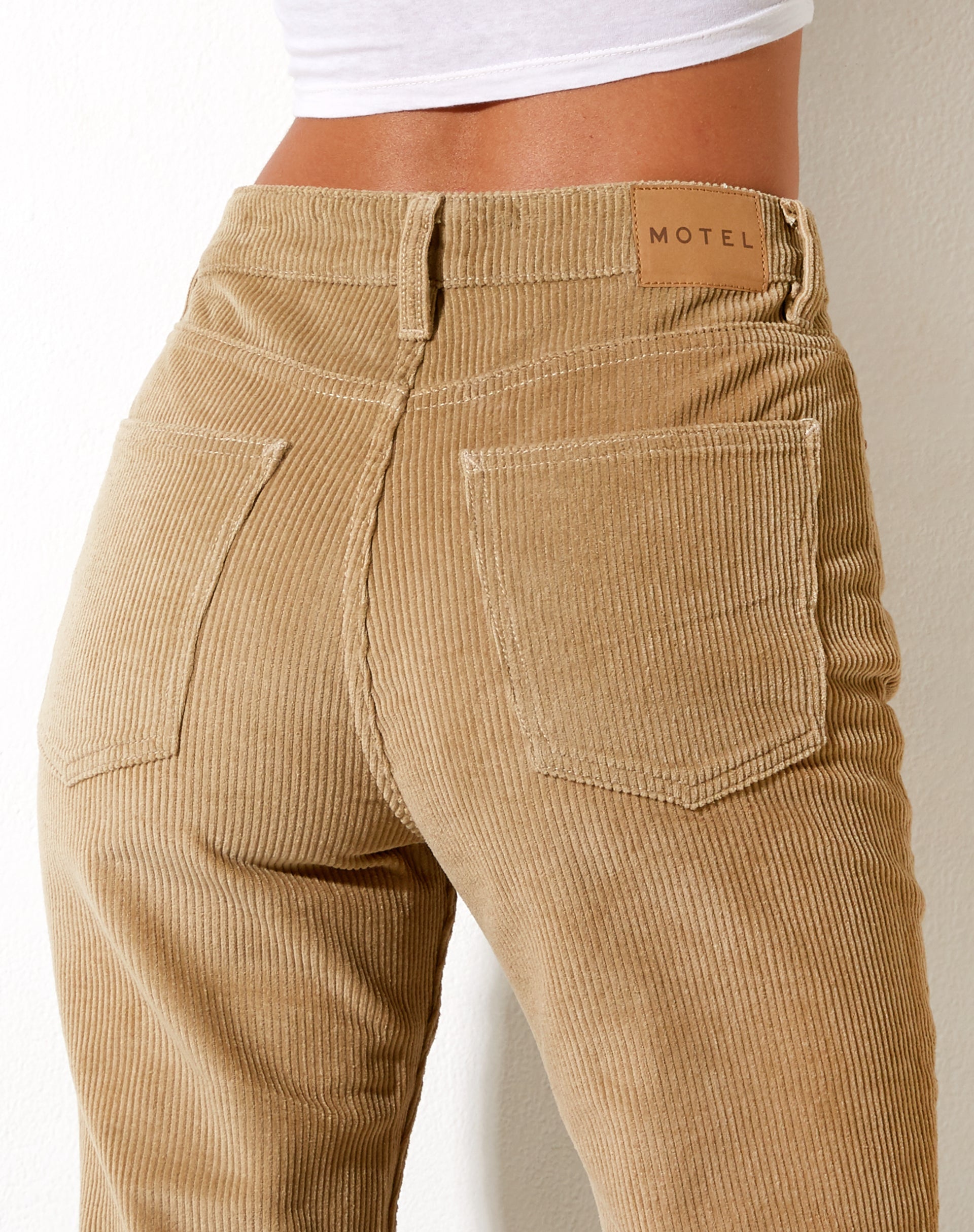 Image de Bootleg Jeans in Cord Sand