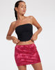 Image de la mini-jupe Guida, Rose Flock Magenta