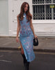 Image de MOTEL X JACQUIE Flo Maxi Dress in Lumen Mesh Blue