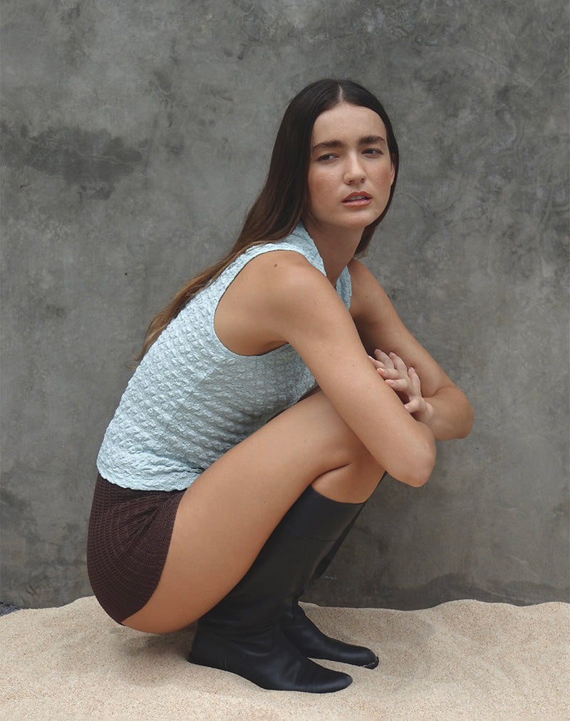 Image de Mohala Top in Bubble Knit Light Blue