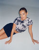 Image de Babe Crop Tee en Photo Collage Grey