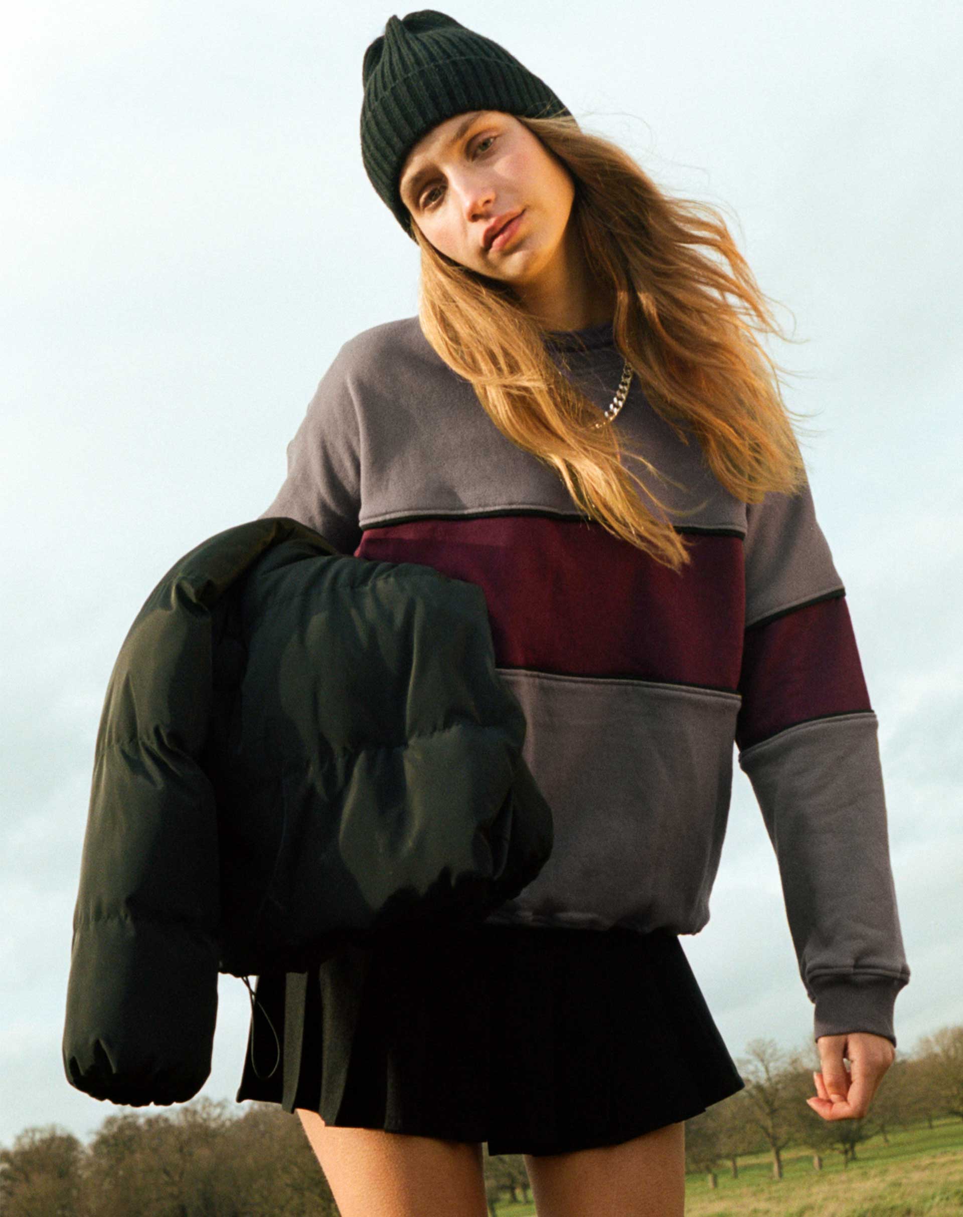 Image de Samara Sweatshirt in Cloudburst Oxblood Black