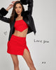 Minijupe Pelma, rouge tailleur