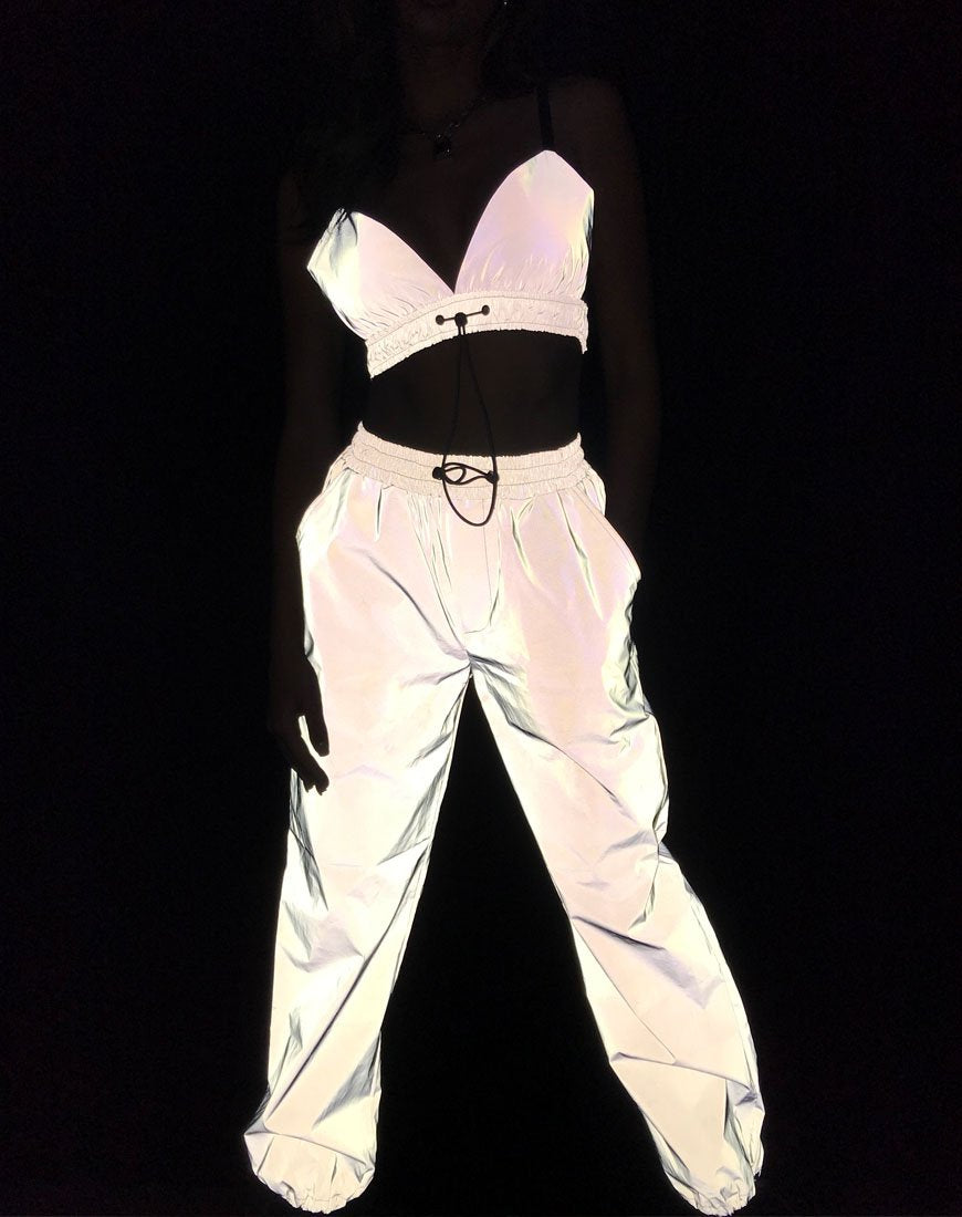 Pantalon de jogging Beval en argent réfléchissant