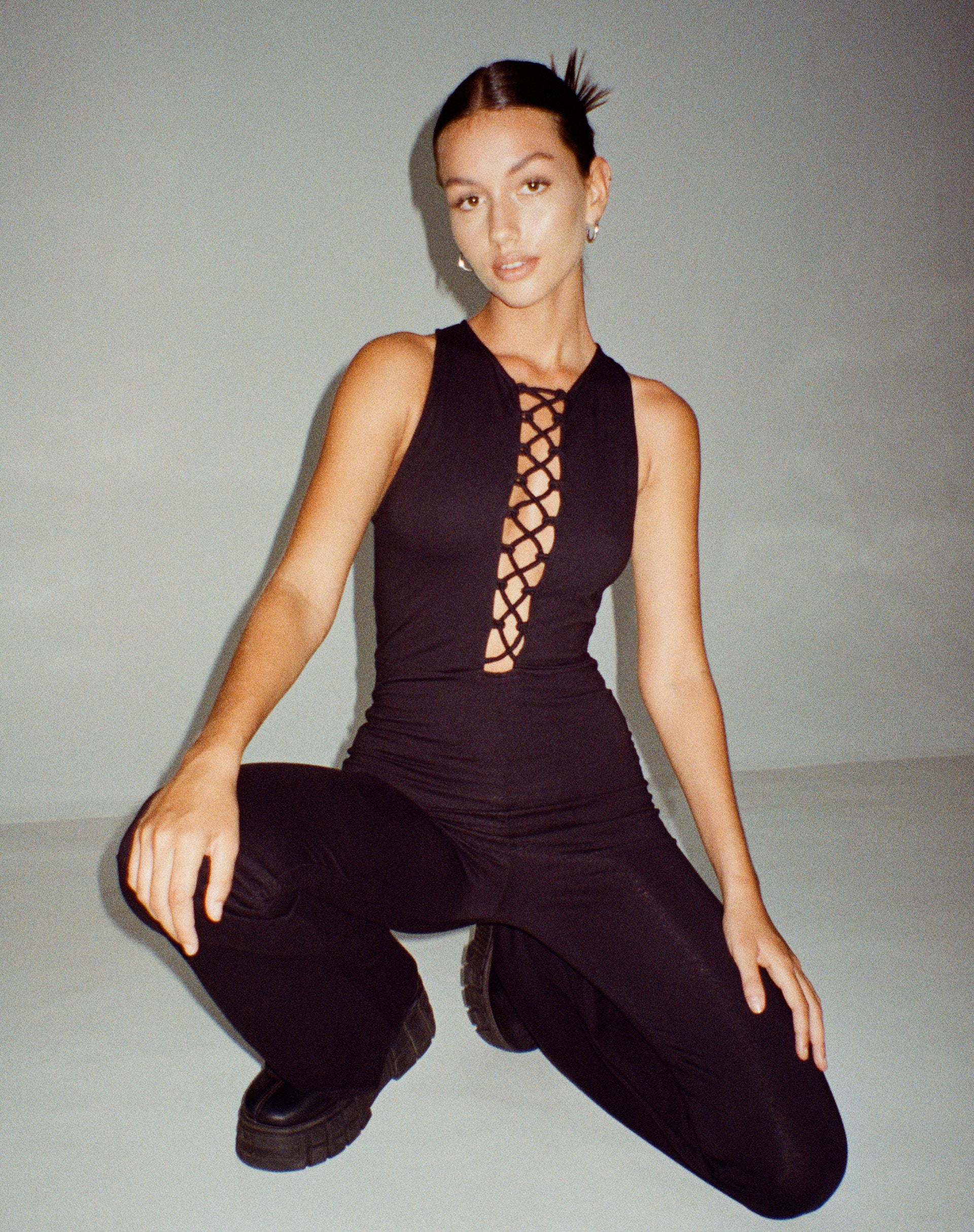 IMAGE DE Combinaison Ginevra en lycra noir