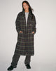 image de Manteau Orlova à carreaux Marine Noir et Marron