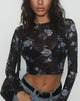 Image de Bonnie Top in Grey Rose Mesh