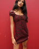 Image de Gaval Mini Dress in Dotty Rose Black