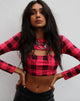 Image de Shimla Crop Top in Winter Plaid Red / Black
