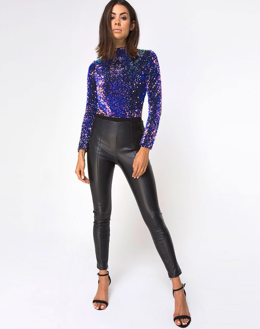 Image de Nix Bodice Backless en velours Laser Pink Sequin