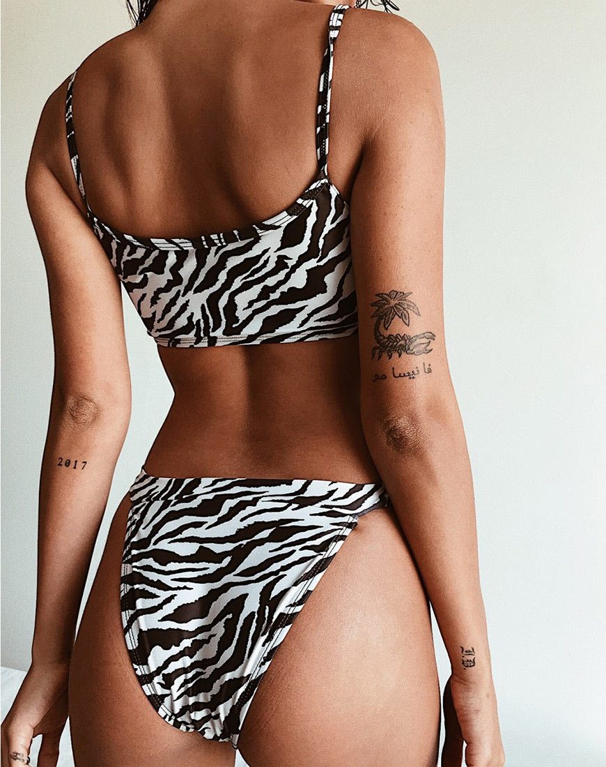Bas de bikini Bulvya, Mini Zebra