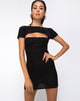 Image of Shimmie Bodycon Dress in Velvet Sheer Stripe