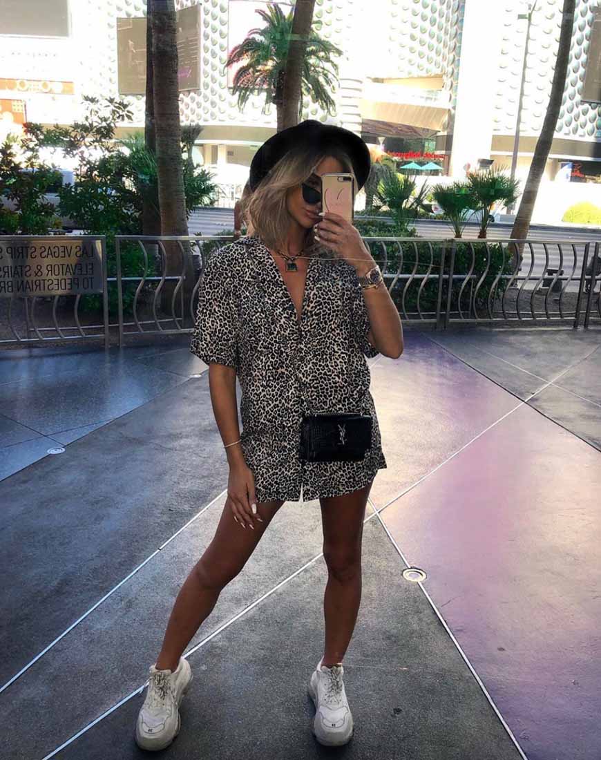 Mini robe Fresia en marron Rar Leopard