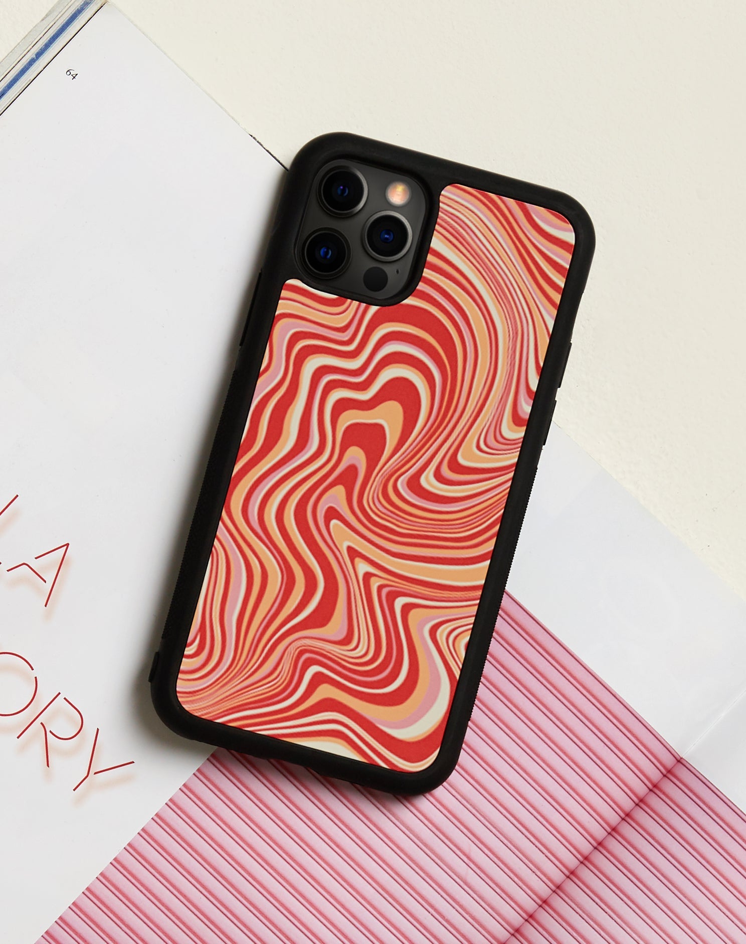 Image de l'étui pour Iphone Motel X Barbara Kristoffersen en 70s Ripple en Tangerine