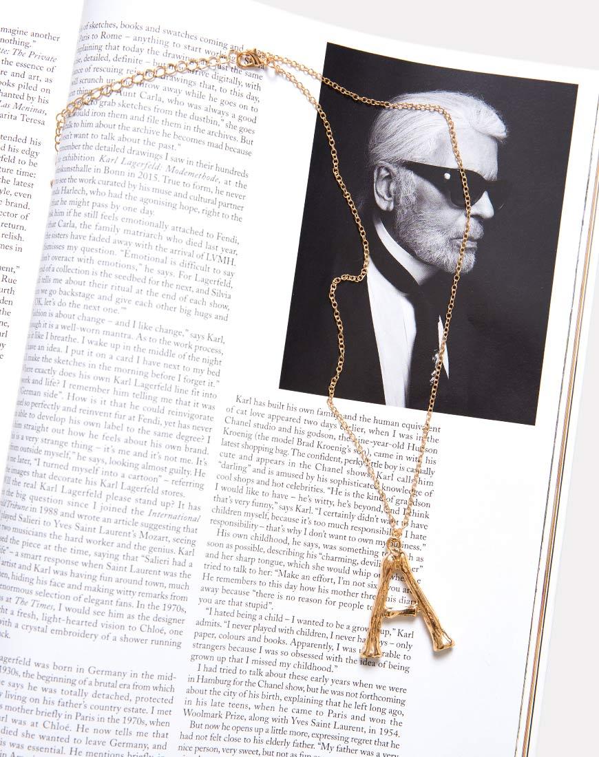 Collier en or Lettre A