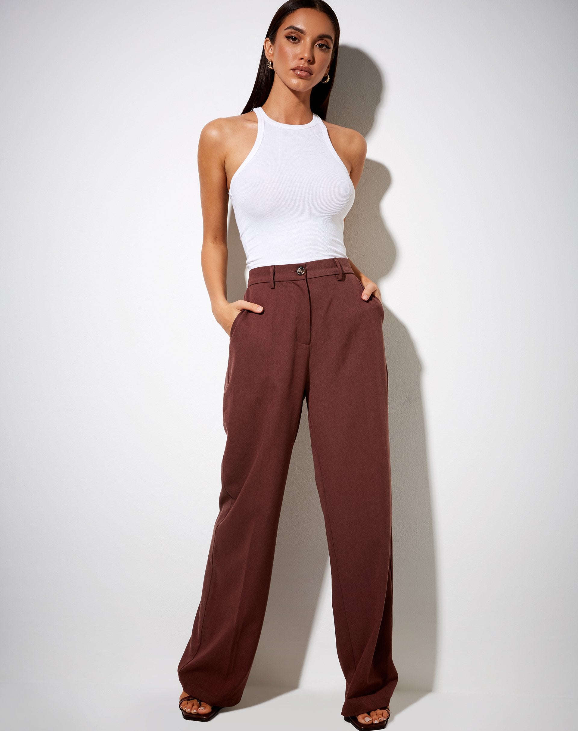 Image du pantalon Abba en cacao
