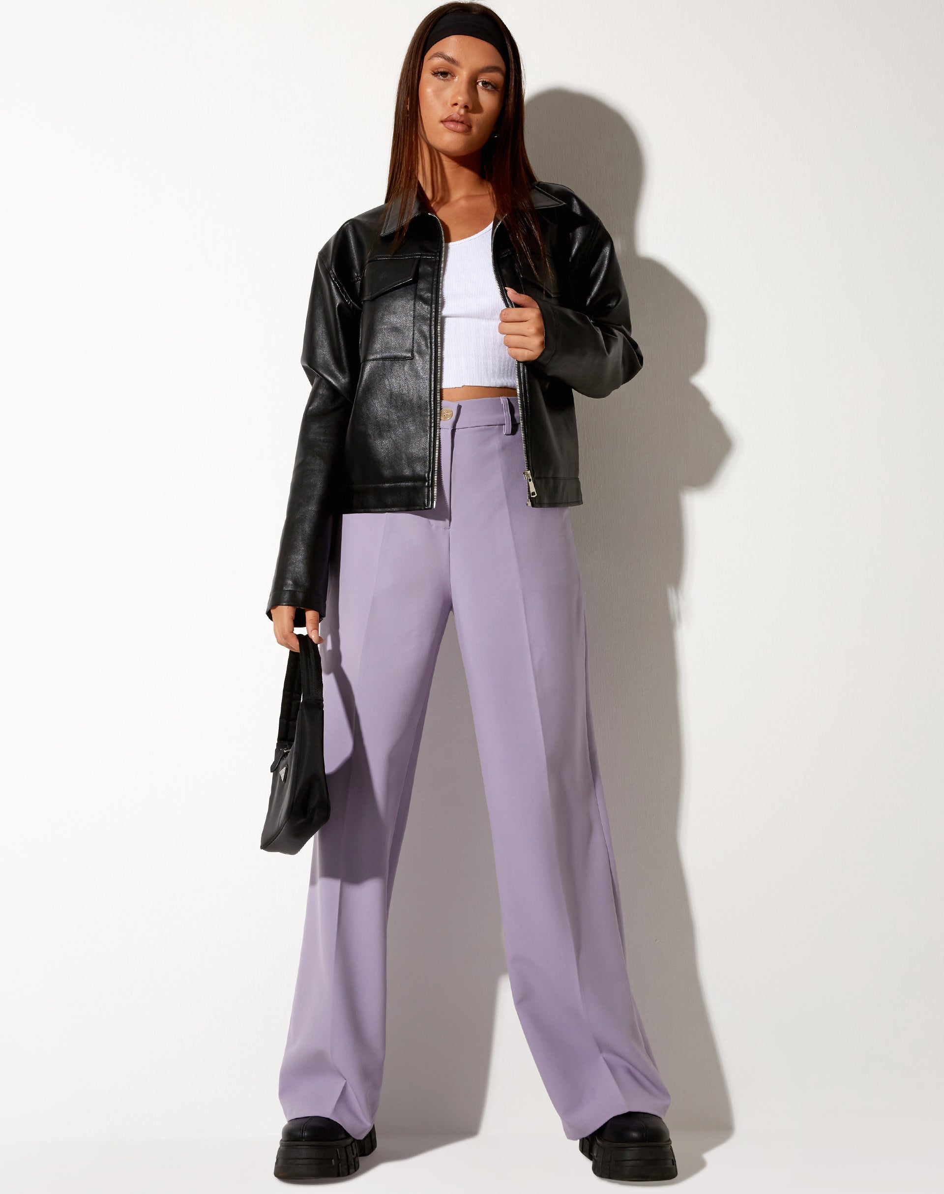 Image de Abba Straight Leg Trouser in Tailoring Purple
